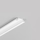 2m Aluprofil GROOVE10 BC/UX - Weiß lackiert, eingebaut, LED-Schiene