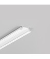2m Aluprofil GROOVE10 BC/UX - Weiß lackiert, eingebaut, LED-Schiene