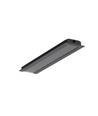 2m Aluprofil GROOVE10 BC/UX - Schwarz eloxiert, eingebaut, LED-Schiene