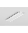 2m Aluprofil GROOVE10 BC/UX - Weiß lackiert, eingebaut, LED-Schiene