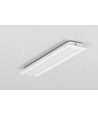 2m Aluprofil GROOVE10 BC/UX - Weiß lackiert, eingebaut, LED-Schiene