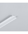 2m Aluprofil GROOVE10.V2 A1C/U - Weiß lackiert, eingebaut, LED-Schiene