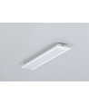 2m Aluprofil GROOVE10.V2 A1C/U - Weiß lackiert, eingebaut, LED-Schiene