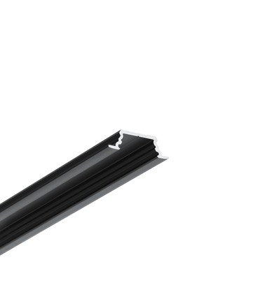 2m Aluprofil GROOVE10.V2 A1C/U - Schwarz eloxiert, eingebaut, LED-Schiene