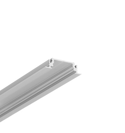 2m Aluprofil GROOVE14 EE7F/TY - Eloxiert, Einbau, LED-Schiene