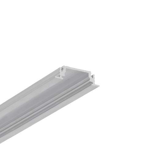 2m Aluprofil GROOVE14 EE7F/TY - Unbehandeltes Aluminium, Einbau, LED-Schiene