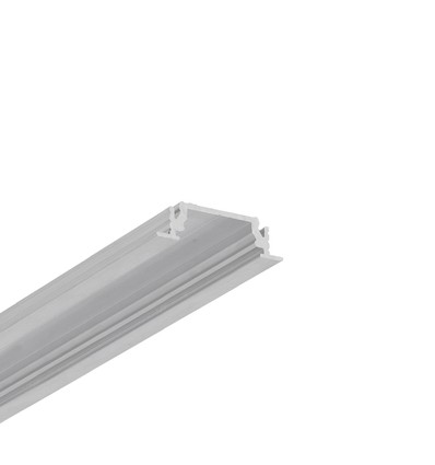 2m Aluprofil GROOVE14 EE7F/TY - Unbehandeltes Aluminium, Einbau, LED-Schiene