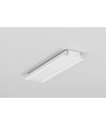 2m Aluprofil GROOVE14 EE7F/TY - Weiß lackiert, eingebaut, LED-Schiene