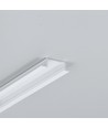 2m Aluprofil GROOVE14.V2 BC3/Y - Weiß lackiert, eingebaut, LED-Schiene
