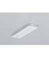 2m Aluprofil GROOVE14.V2 BC3/Y - Weiß lackiert, eingebaut, LED-Schiene
