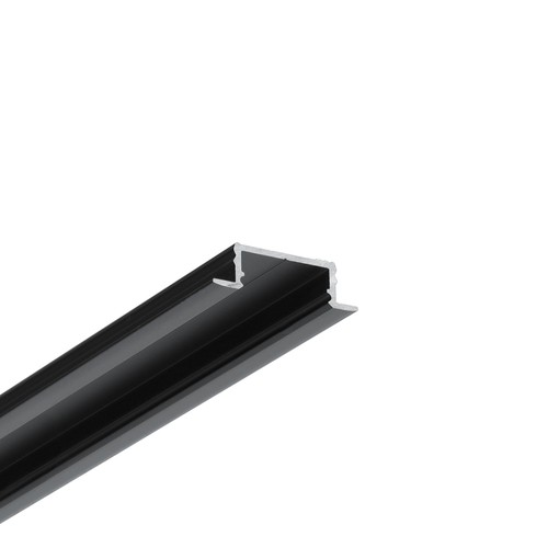 2m Aluprofil GROOVE14.V2 BC3/Y - Schwarz eloxiert, eingebaut, LED-Schiene