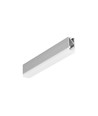 1m Aluprofil HI8 C1 - Eloxiert, eingebaut, LED-Schiene