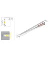 2m Aluprofil SLASH8 - Milchweiß, Einbau, LED-Schiene