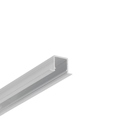 2m Aluprofil SMART-IN10 AC2/Z - Unbehandeltes Aluminium, eingebaut, LED-Schiene