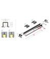 2m Aluprofil SMART-IN10 AC2/Z - Unbehandeltes Aluminium, eingebaut, LED-Schiene