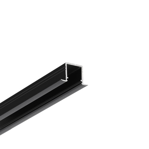 2m Aluprofil SMART-IN10 AC2/Z - Schwarz eloxiert, eingebaut, LED-Schiene