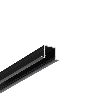 2m Aluprofil SMART-IN10 AC2/Z - Schwarz eloxiert, eingebaut, LED-Schiene