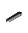 2m Aluprofil SMART-IN10 AC2/Z - Schwarz eloxiert, eingebaut, LED-Schiene