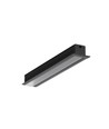 2m Aluprofil SMART-IN10 AC2/Z - Schwarz eloxiert, eingebaut, LED-Schiene