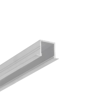 2m Aluprofil SMART-IN16 BC3/U4 - Unbehandeltes Aluminium, eingebaut, LED-Schiene