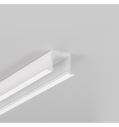 2m Aluminiumprofil SMART-IN16 BC3/U4 - Weiß lackiert, eingebaut, LED-Schiene