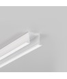 2m Aluminiumprofil SMART-IN16 BC3/U4 - Weiß lackiert, eingebaut, LED-Schiene