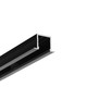 2m Aluminiumprofil SMART-IN16 BC3/U4 - Schwarz lackiert, eingebaut, LED-Schiene