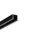 2m Aluminiumprofil SMART-IN16 BC3/U4 - Schwarz lackiert, eingebaut, LED-Schiene