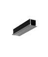 2m Aluminiumprofil SMART-IN16 BC3/U4 - Schwarz lackiert, eingebaut, LED-Schiene