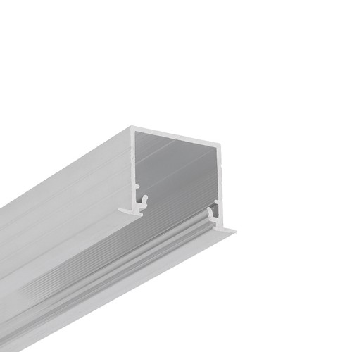 2m Aluprofil LINEA-IN20 EE7F/U7 - Unbehandeltes Aluminium, Einbau, LED-Schiene