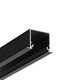 2m Aluminiumprofil LINEA-IN20 EE7F/U7 - Schwarz eloxiert, eingebaut, LED-Schiene