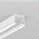 2m Aluminiumprofil LINEA-IN20 EE7F/U7 - Weiß lackiert, eingebaut, LED-Schiene
