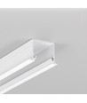 2m Aluminiumprofil LINEA-IN20 EE7F/U7 - Weiß lackiert, eingebaut, LED-Schiene