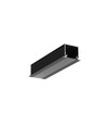 2m Aluminiumprofil LINEA-IN20 EE7F/U7 - Schwarz eloxiert, eingebaut, LED-Schiene