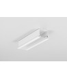 2m Aluminiumprofil LINEA-IN20 EE7F/U7 - Weiß lackiert, eingebaut, LED-Schiene