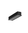 2m Aluminiumprofil LINEA-IN20 EE7F/U7 - Schwarz eloxiert, eingebaut, LED-Schiene
