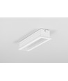 2m Aluminiumprofil LINEA-IN20 EE7F/U7 - Weiß lackiert, eingebaut, LED-Schiene