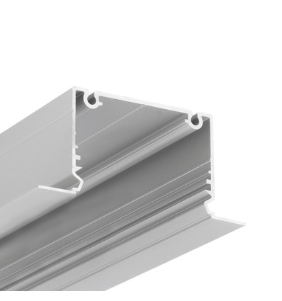 1m Aluprofil PHIL RECESSED C10 - Eloxiert, Einbau, LED-Schiene