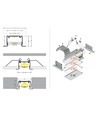 1m Aluprofil PHIL RECESSED C10 - Unbehandeltes Aluminium, Einbau, LED-Schiene