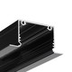 1m Aluprofil PHIL RECESSED C10 - Schwarz lackiert, eingebaut, LED-Schiene
