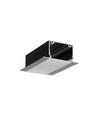 1m Aluprofil PHIL RECESSED C10 - Schwarz lackiert, eingebaut, LED-Schiene