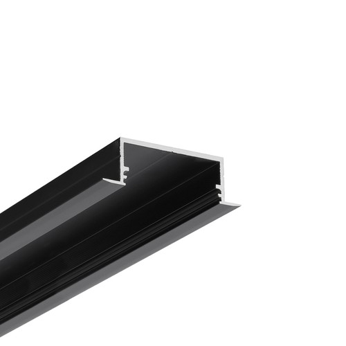 2m Aluprofil VARIO30-06 ACDE-9/U9 - Schwarz eloxiert, eingebaut, LED-Schiene