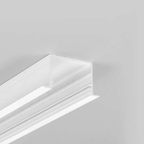 1m Aluprofil VARIO30-07 ACDE-9/U9 - Weiß lackiert, eingebaut, LED-Schiene
