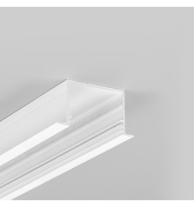 1m Aluprofil VARIO30-07 ACDE-9/U9 - Weiß lackiert, eingebaut, LED-Schiene