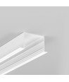 1m Aluprofil VARIO30-07 ACDE-9/U9 - Weiß lackiert, eingebaut, LED-Schiene