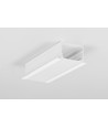1m Aluprofil VARIO30-07 ACDE-9/U9 - Weiß lackiert, eingebaut, LED-Schiene