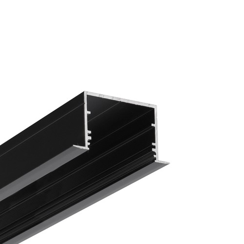 2m Aluprofil VARIO30-07 ACDE-9/U9 - Schwarz eloxiert, eingebaut, LED-Schiene