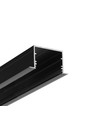 2m Aluprofil VARIO30-07 ACDE-9/U9 - Schwarz eloxiert, eingebaut, LED-Schiene