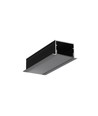 2m Aluprofil VARIO30-07 ACDE-9/U9 - Schwarz eloxiert, eingebaut, LED-Schiene