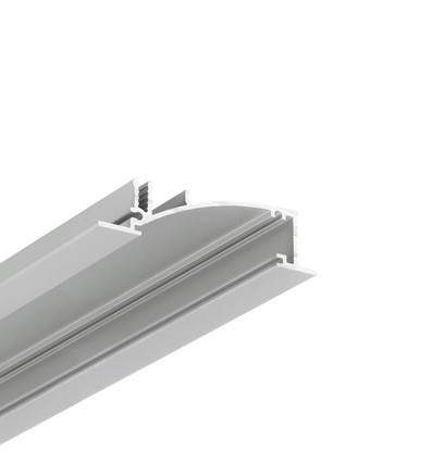 1m Aluprofil FLAT8 H/UX - Eloxiert, eingebaut, LED-Schiene